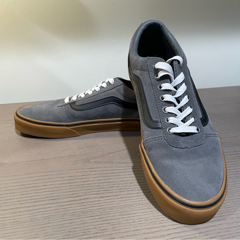 VANS OFF THE WALL Low Top Trainer Suede Sneakers in Ward Pewter
